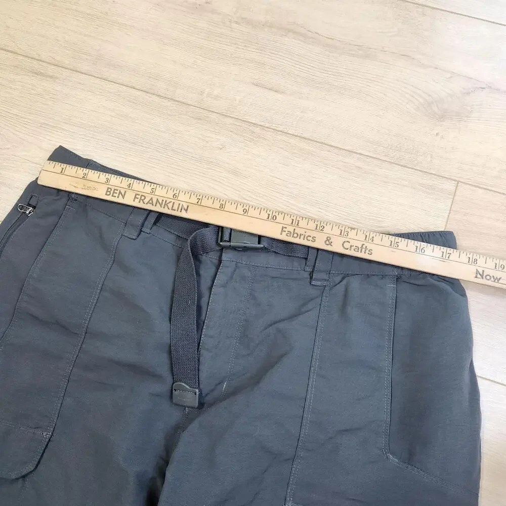 The North Face Pants Mens Large Gray Convertible Nylon Hiking Belted Zip Off